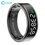 Smart Ring with Touch Display, Wireless Charging, 5 ATM Waterproof, Health Manager for Men & Women