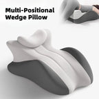 Multi-Positional Memory Foam Wedge Pillow with Removable Cover – Ergonomic Prone Body Pillow for Pain Relief