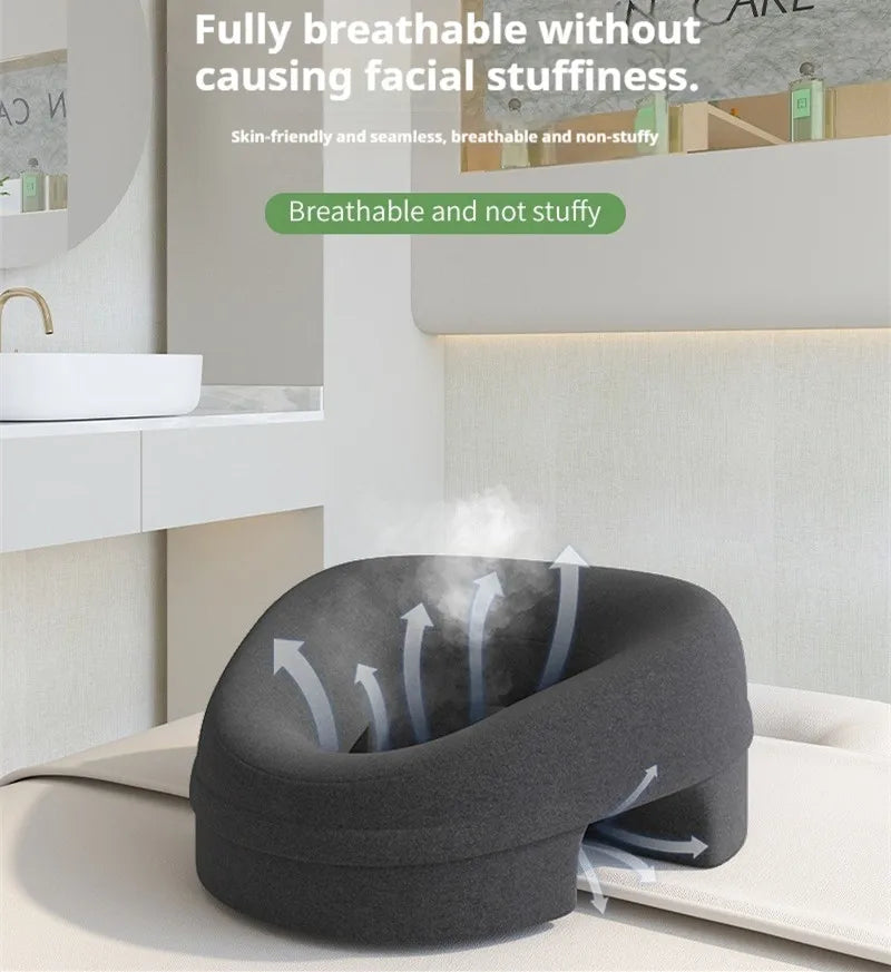 Professional Facial Pillow with Breathing Hole – Ergonomic Face Cradle