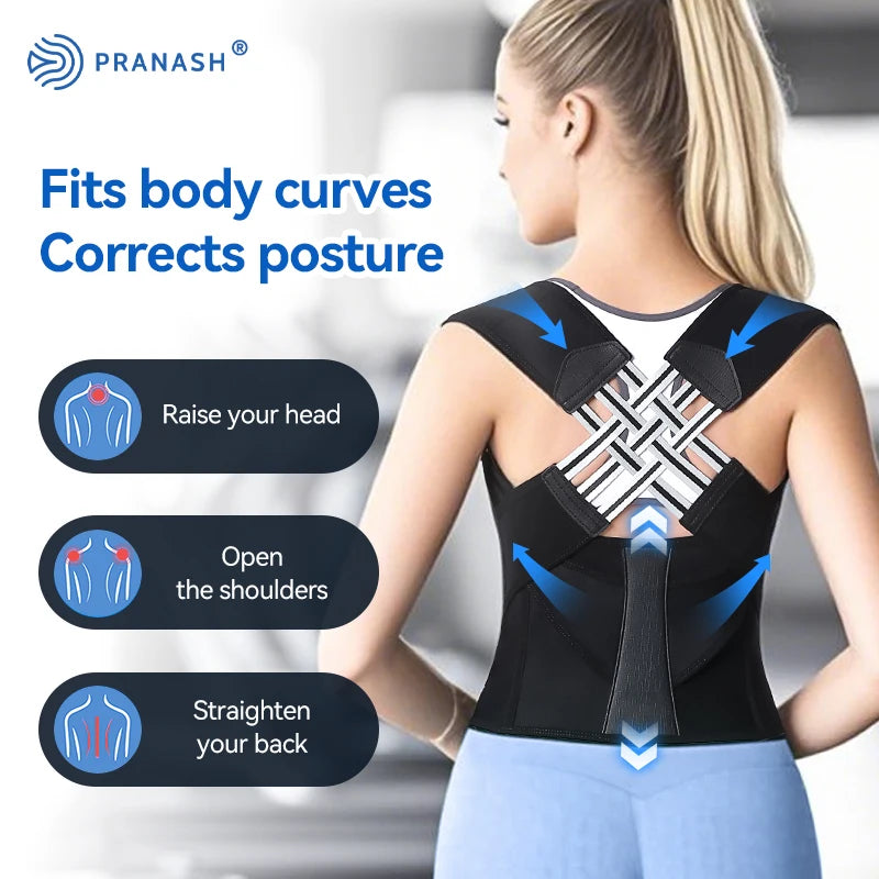Adjustable Back Posture Corrector Belt  – Prevent Slouching, Relieve Pain, Improve Posture