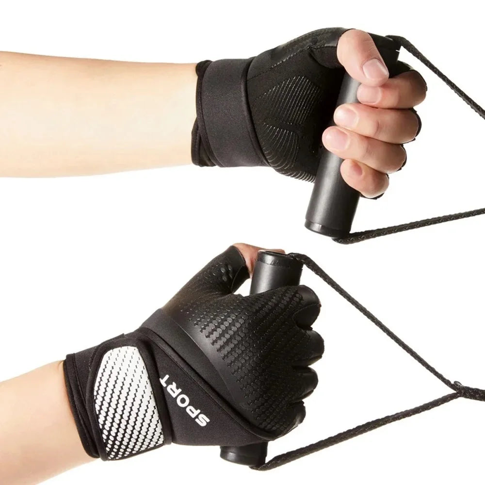 Half Finger Gloves – Anti-Slip Wrist Guards for Dumbbell & Bar Training