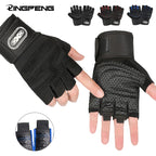 Workout Gloves – Half Finger with Wrist Wrap, Ideal for Weight Lifting, Training, Gym & Cycling