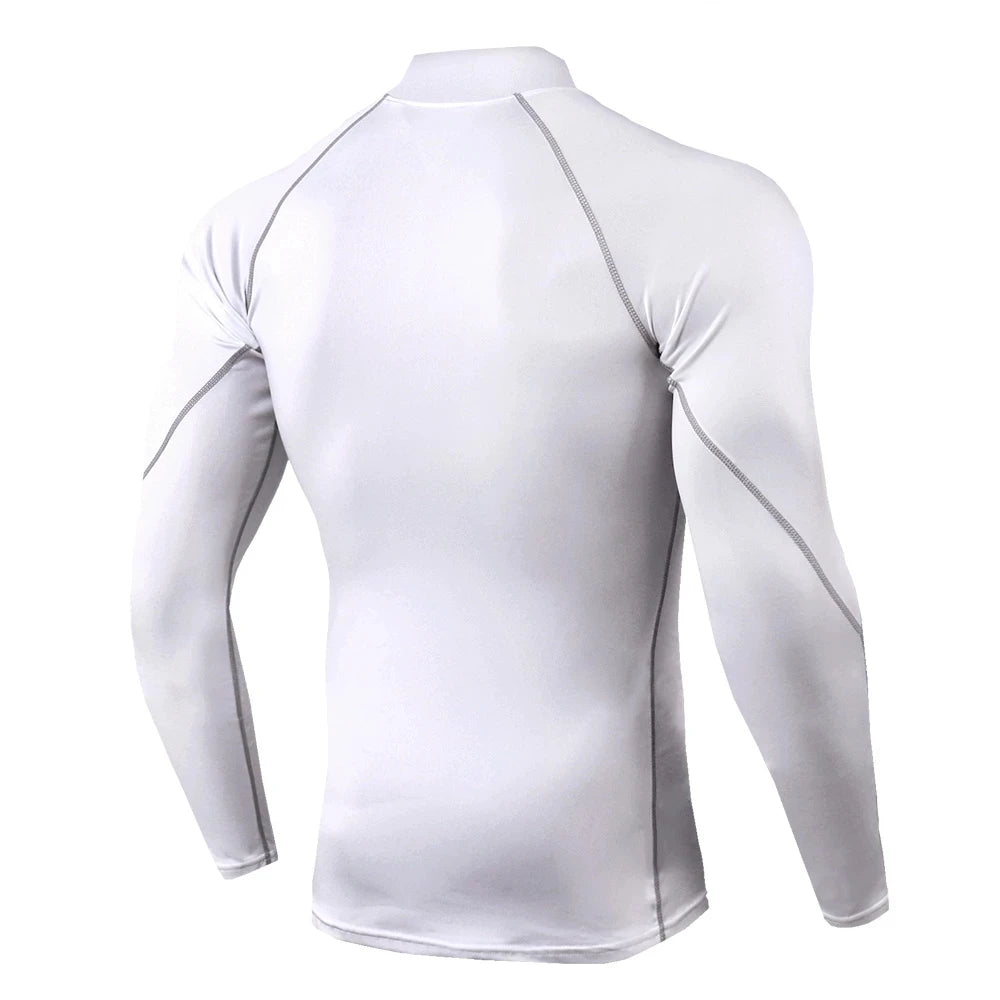 Men's Long Sleeve Compression T-Shirt – Quick Dry, Bodybuilding, Running, Gym Fitness