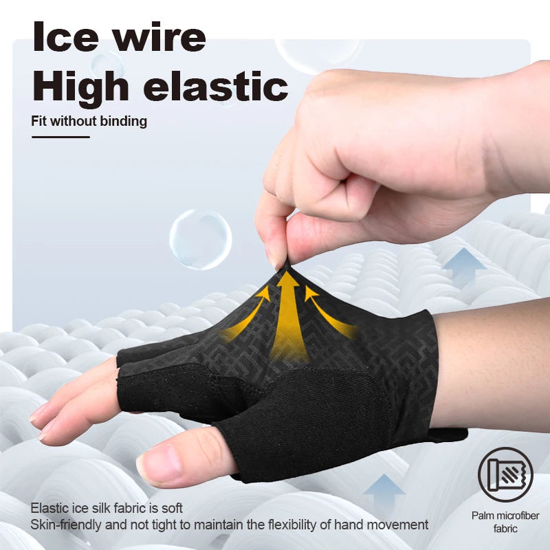 Half Finger Gloves for Men & Women – Anti-slip, Anti-sweat, Breathable, Anti-shock Sports Gloves for Bike, Running, Fitness