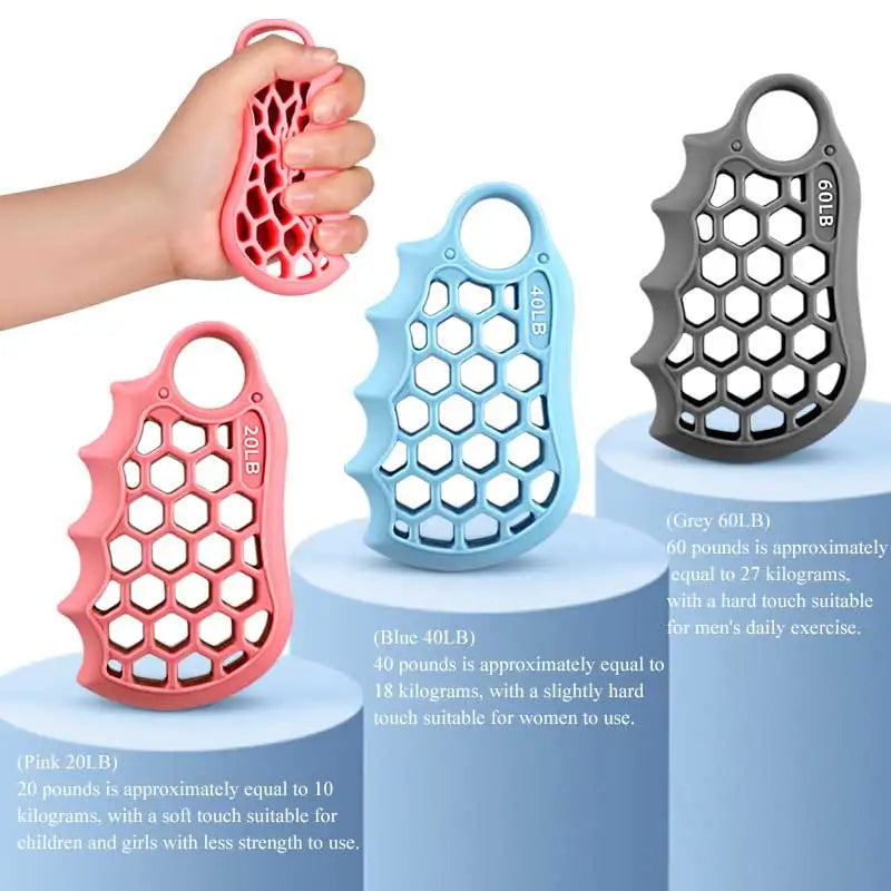 Silicone Grip Trainer Strengthener – Ergonomic Hand, Wrist & Forearm Exercise Tool for Strength Building