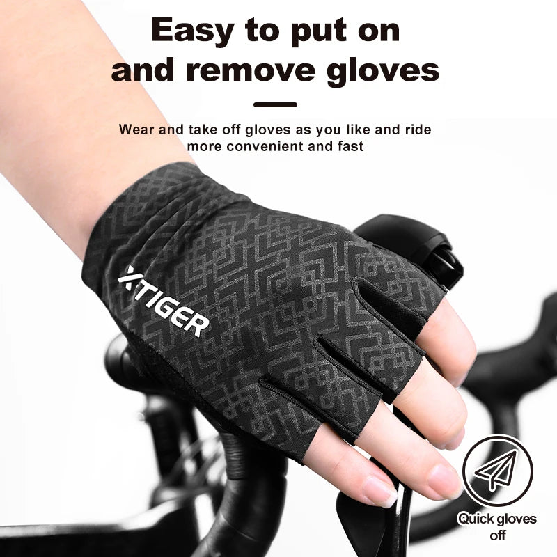 Half Finger Gloves for Men & Women – Anti-slip, Anti-sweat, Breathable, Anti-shock Sports Gloves for Bike, Running, Fitness