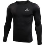 KELME Men's Compression Running T-Shirt Long Sleeve – Workout Fitness Shirt