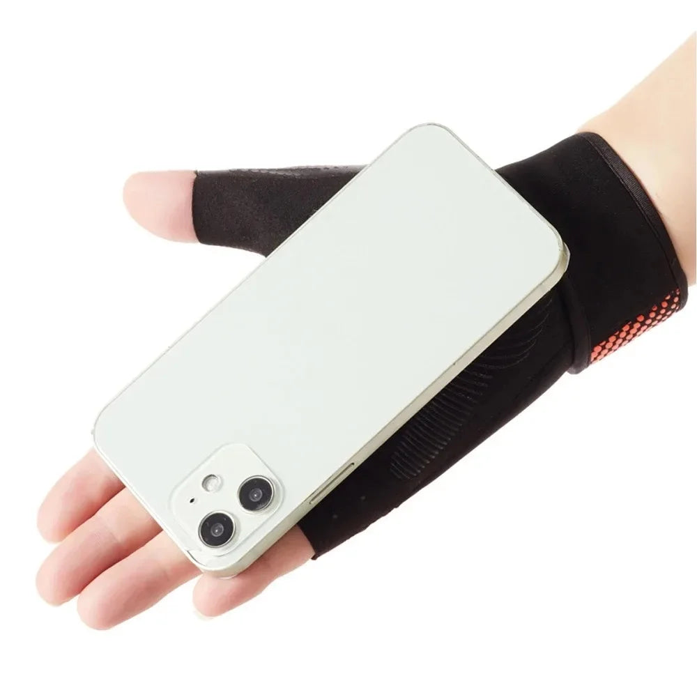 Half Finger Gloves – Anti-Slip Wrist Guards for Dumbbell & Bar Training