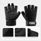 Gloves for Men & Women – Fingerless Long Wrist Support Gloves for Fitness, Gym and Training Workouts