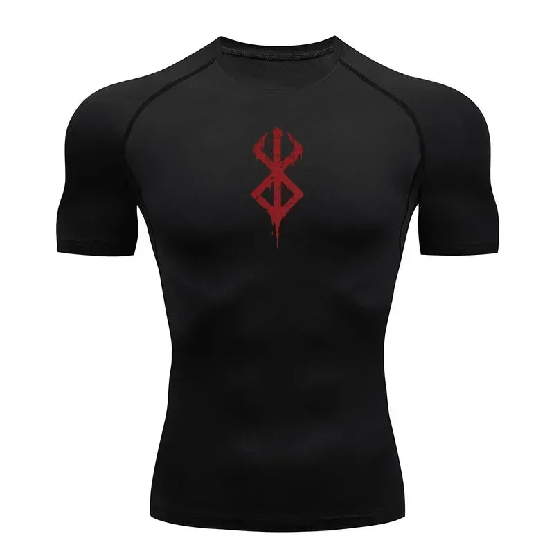 Men's Short Sleeve Compression Shirt – Quick Dry Athletic Workout Gym T-Shirt
