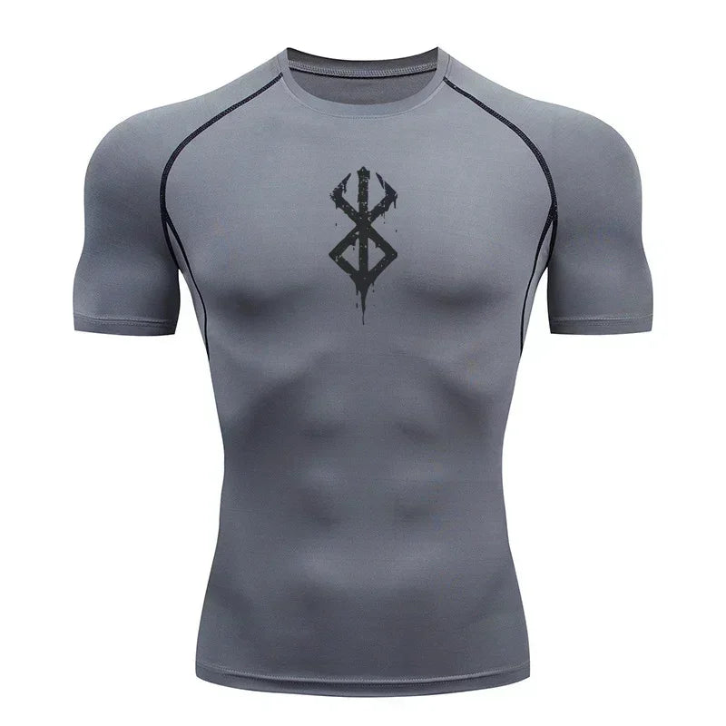 Men's Short Sleeve Compression Shirt – Quick Dry Athletic Workout Gym T-Shirt
