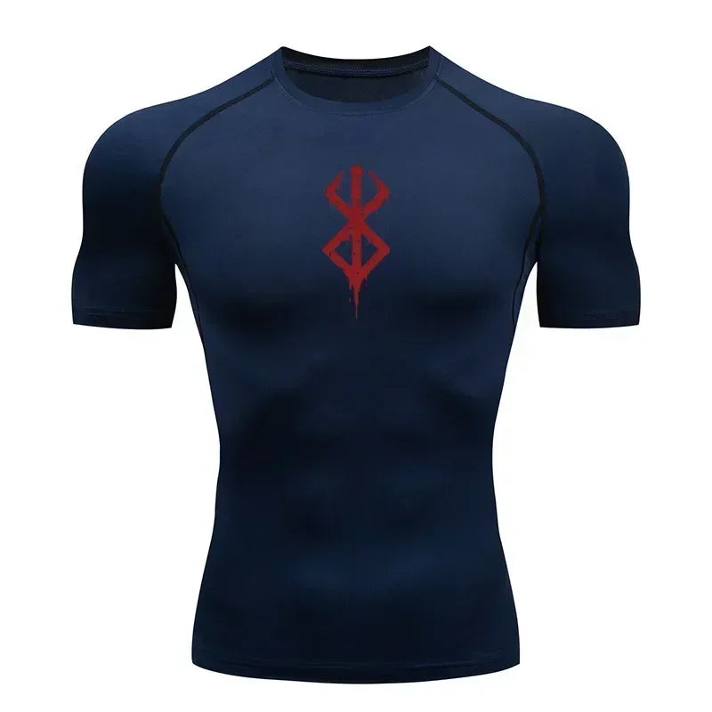 Men's Short Sleeve Compression Shirt – Quick Dry Athletic Workout Gym T-Shirt
