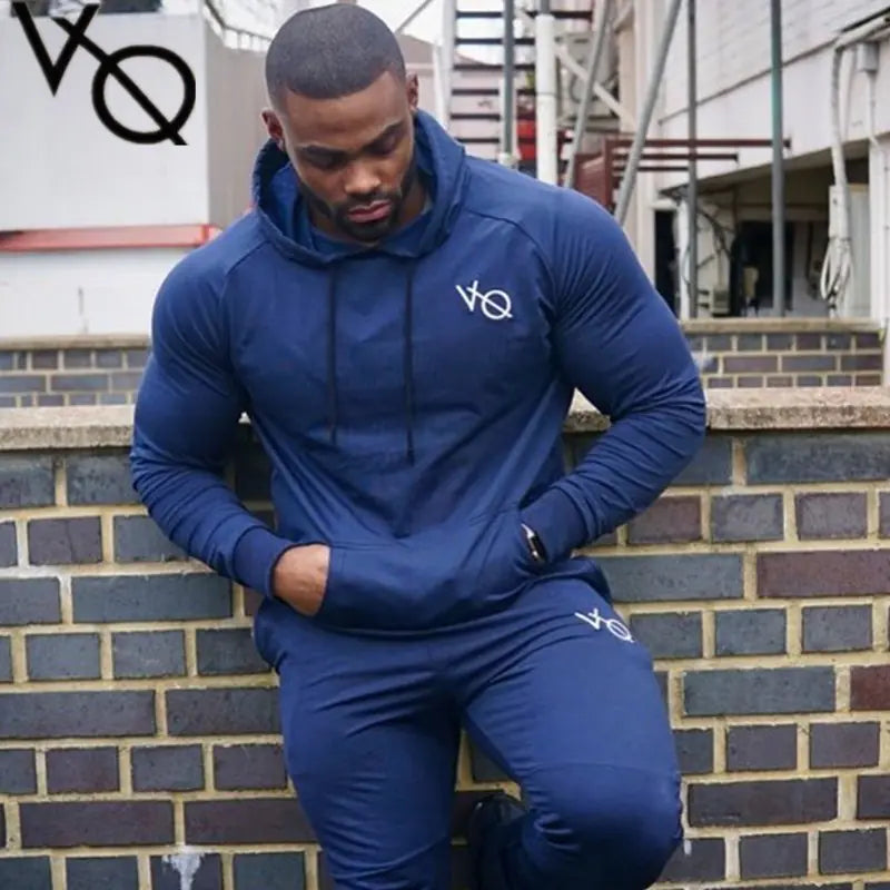 Autumn Fitness Pullover Hoodie for Men
