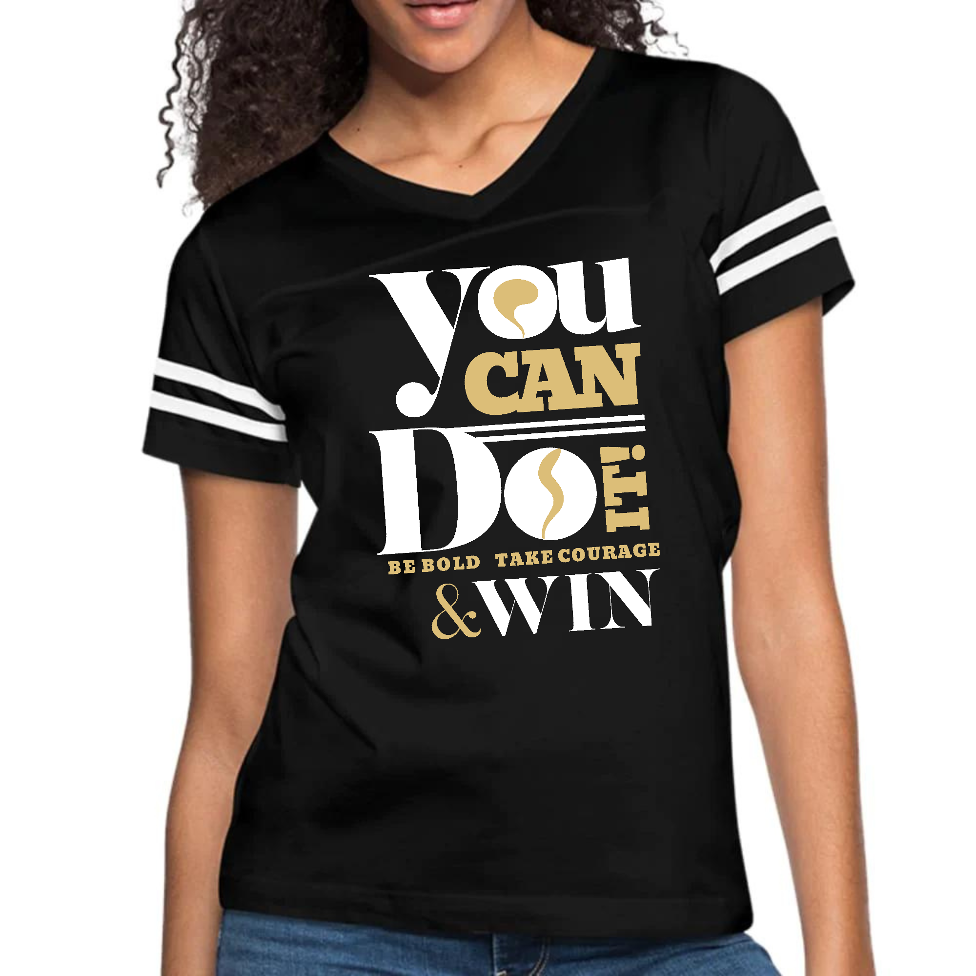 Womens Vintage Sport Graphic T-shirt - be Bold Take