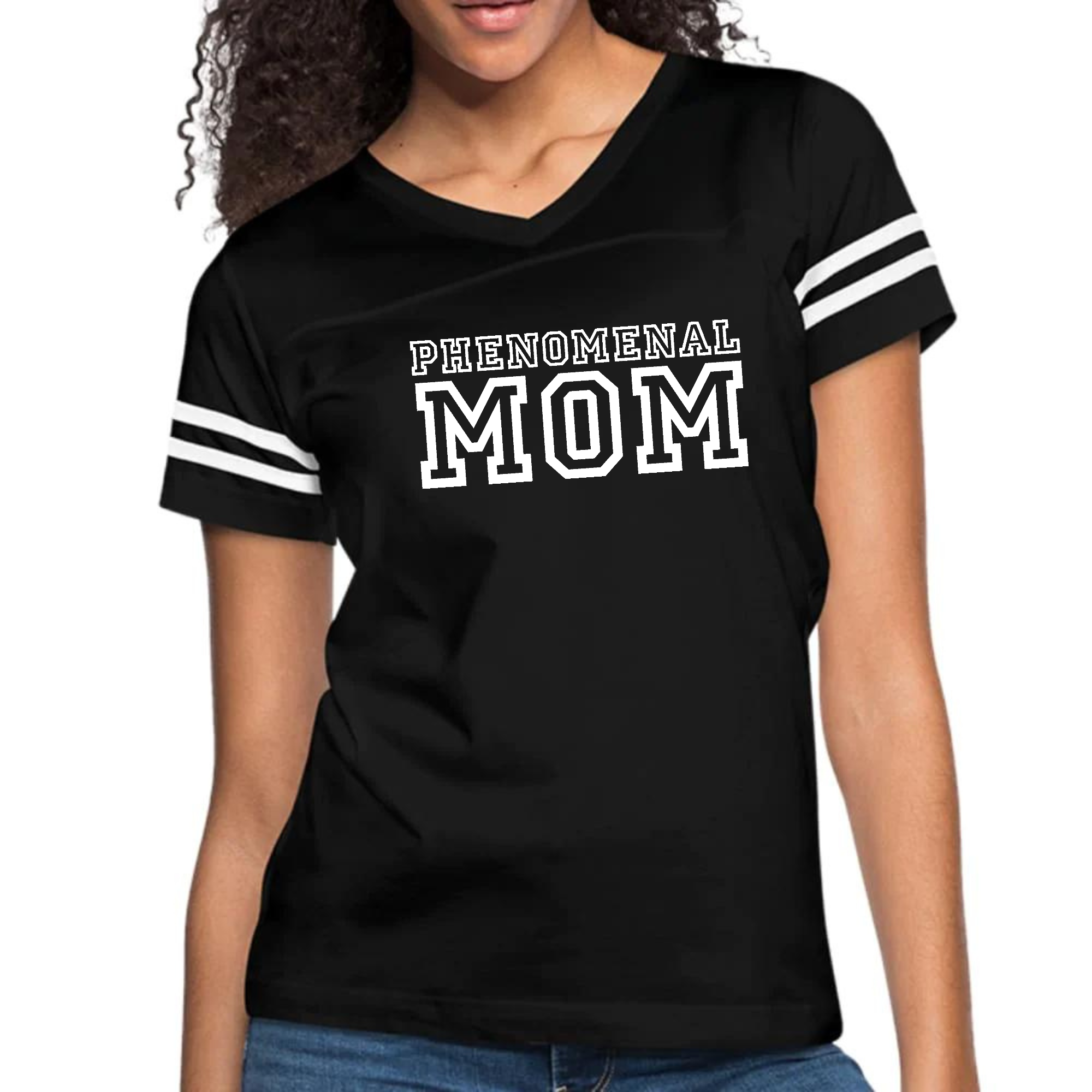 Womens Vintage Sport Graphic T-shirt - Phenomenal Mom Print