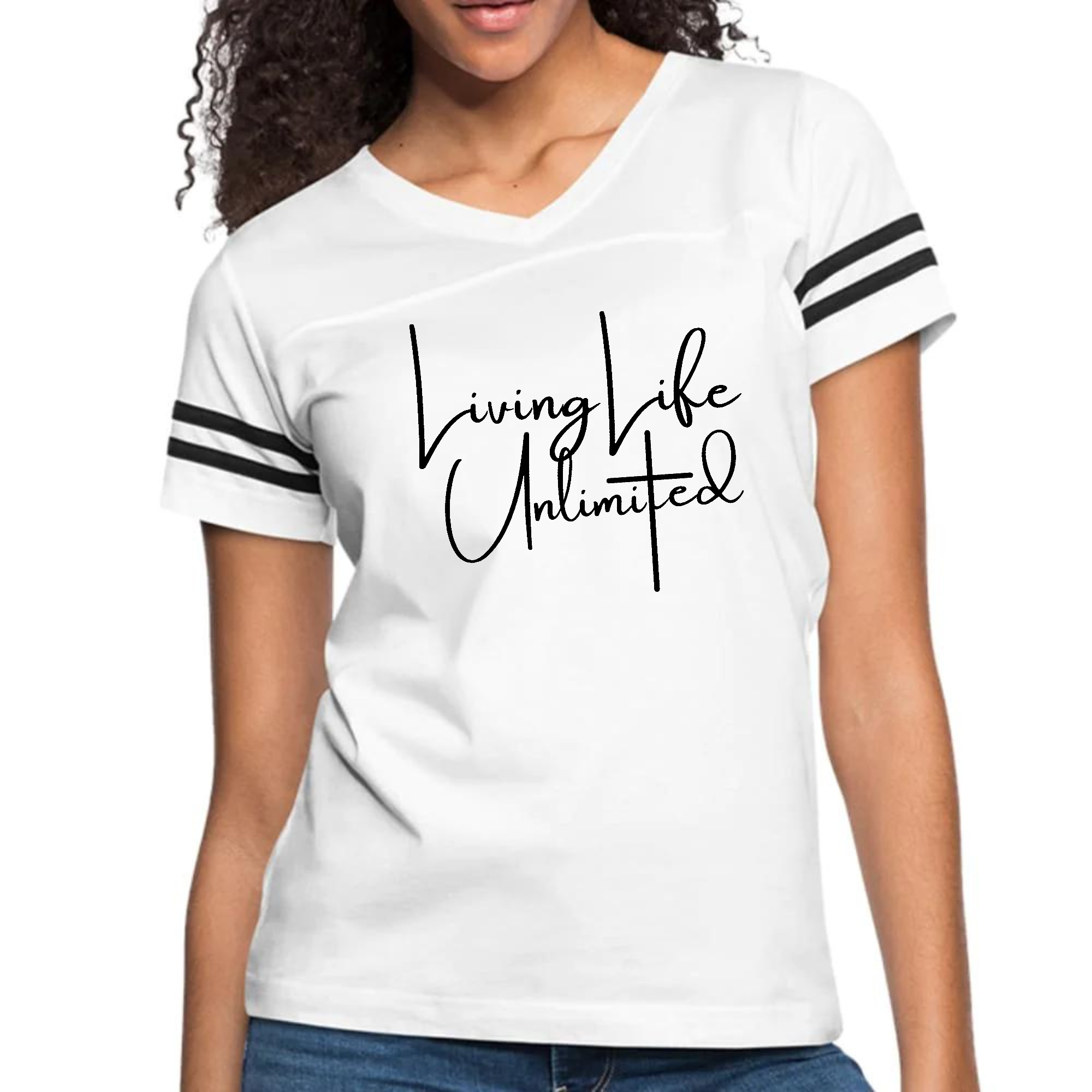 Womens Vintage Sport Graphic T-shirt - Living Life Unlimited