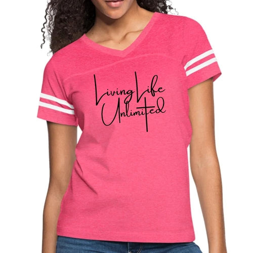 Womens Vintage Sport Graphic T-shirt - Living Life Unlimited