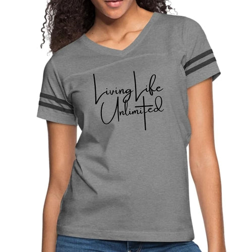 Womens Vintage Sport Graphic T-shirt - Living Life Unlimited