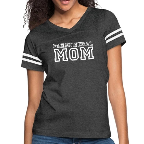 Womens Vintage Sport Graphic T-shirt - Phenomenal Mom Print