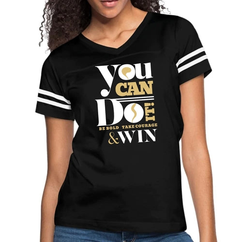 Womens Vintage Sport Graphic T-shirt - be Bold Take