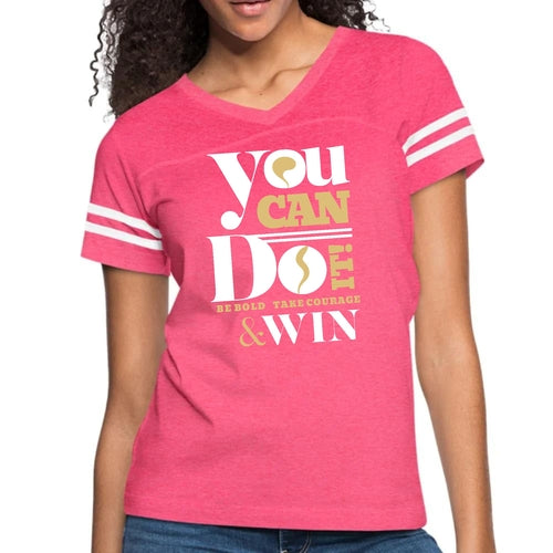 Womens Vintage Sport Graphic T-shirt - be Bold Take